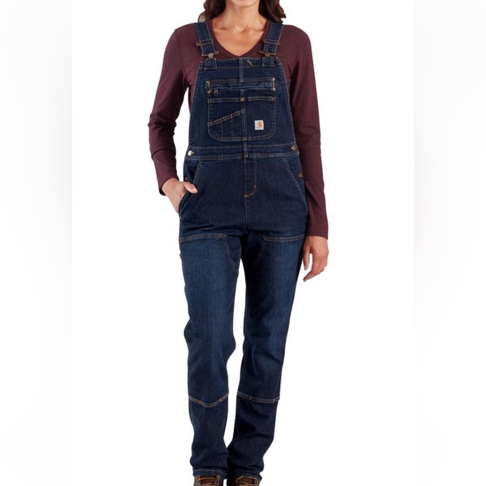 Carhartt Women's Denim Double-Front Bib Overalls